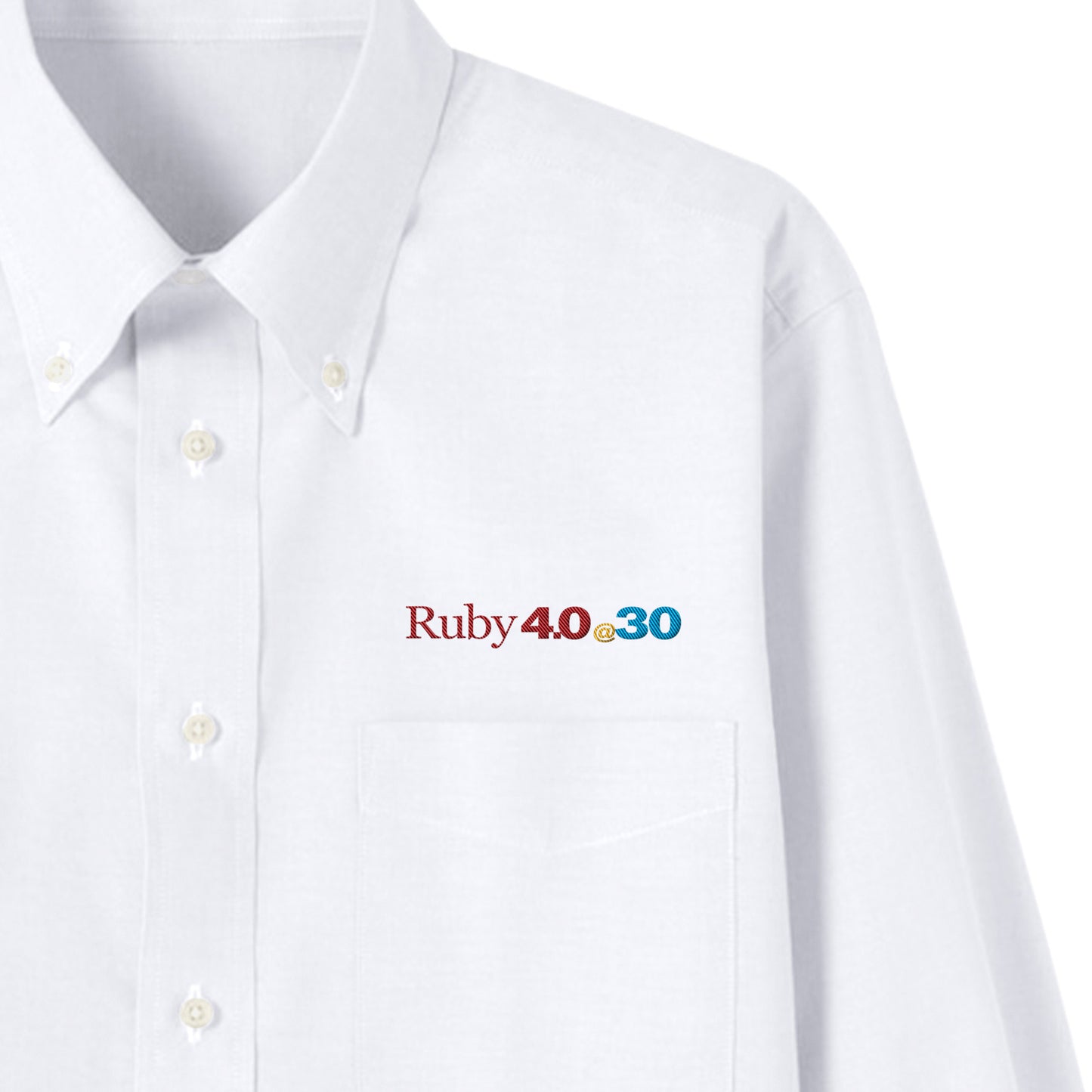 2025 ボタンダウンシャツ Ruby4.0 @ 30 胸刺繍(長袖 ) white image