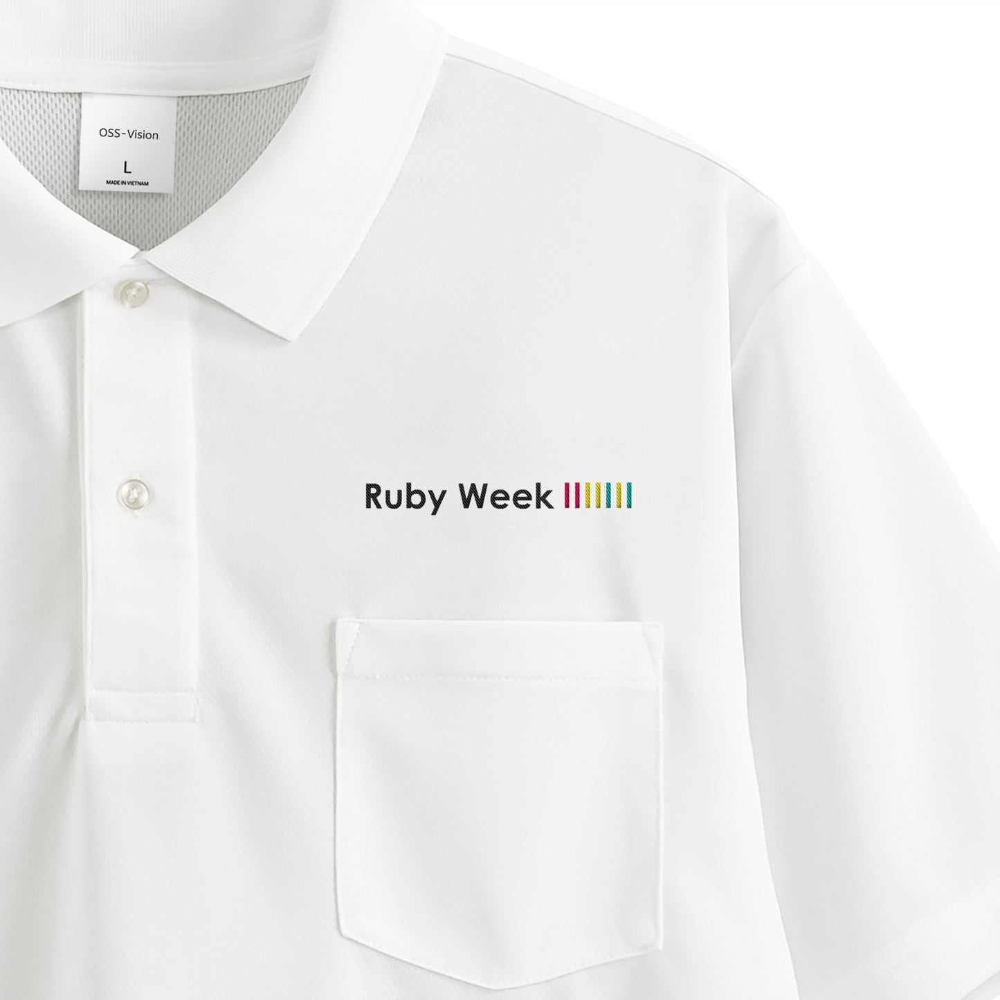 441 ポロシャツ(ポケット) Ruby Week 1 (刺繍)