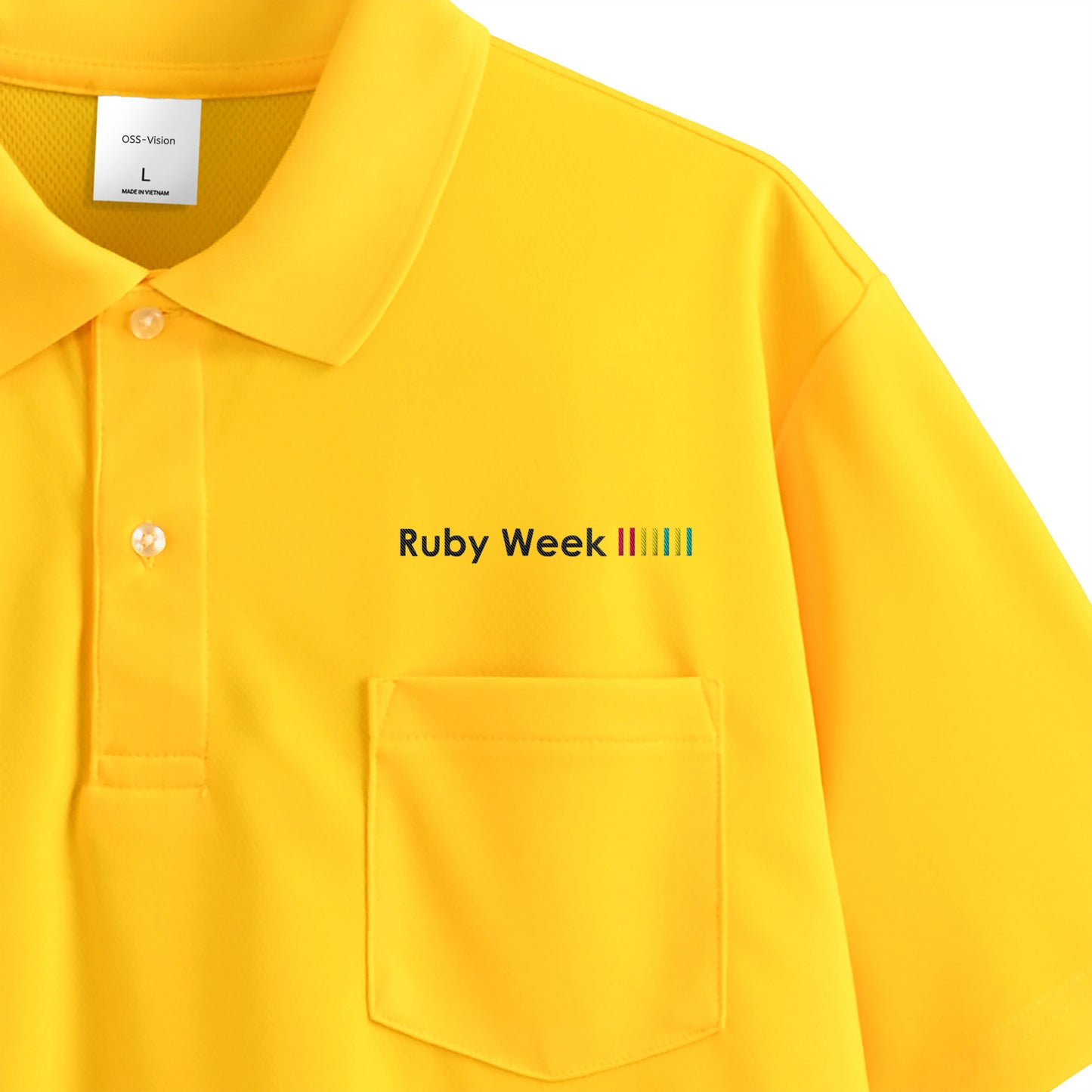 441 ポロシャツ(ポケット) Ruby Week 1 (刺繍)