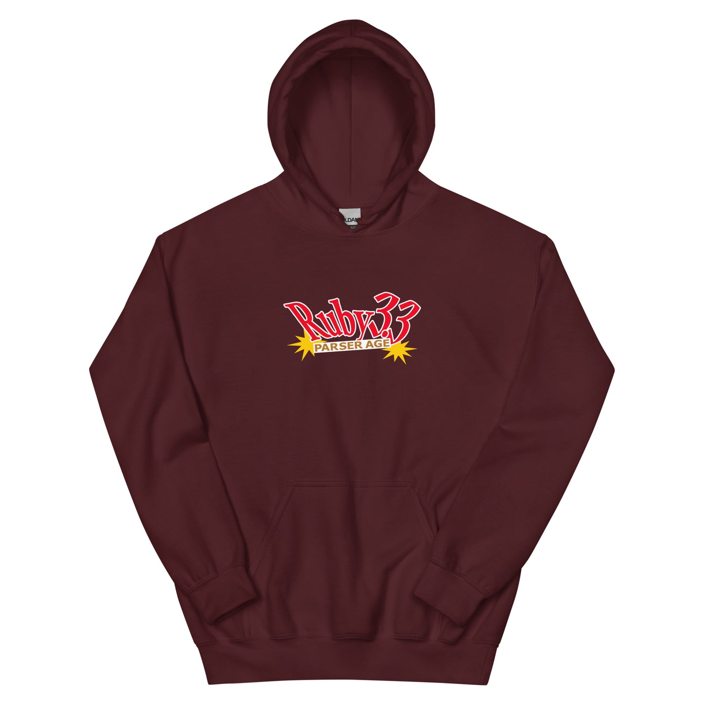 33041 パーカー 「Parser age」8oz Ruby 3.3 プリント