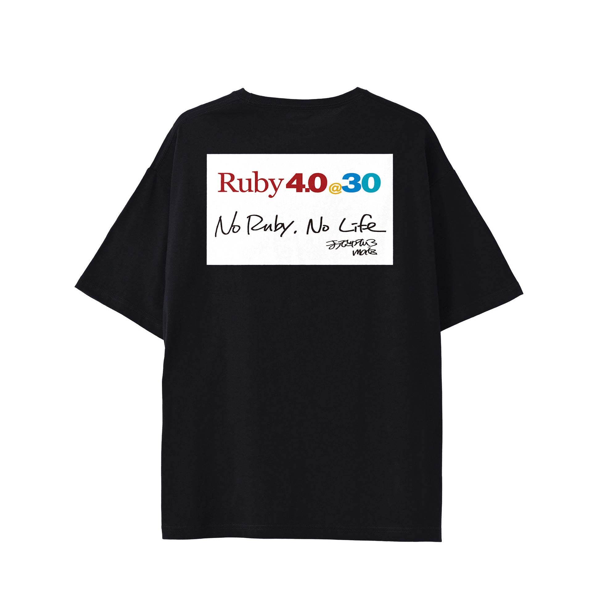 2025 ビッグシルエットTシャツ Ruby4.0 @ 30 No Ruby, No Life（背） black image