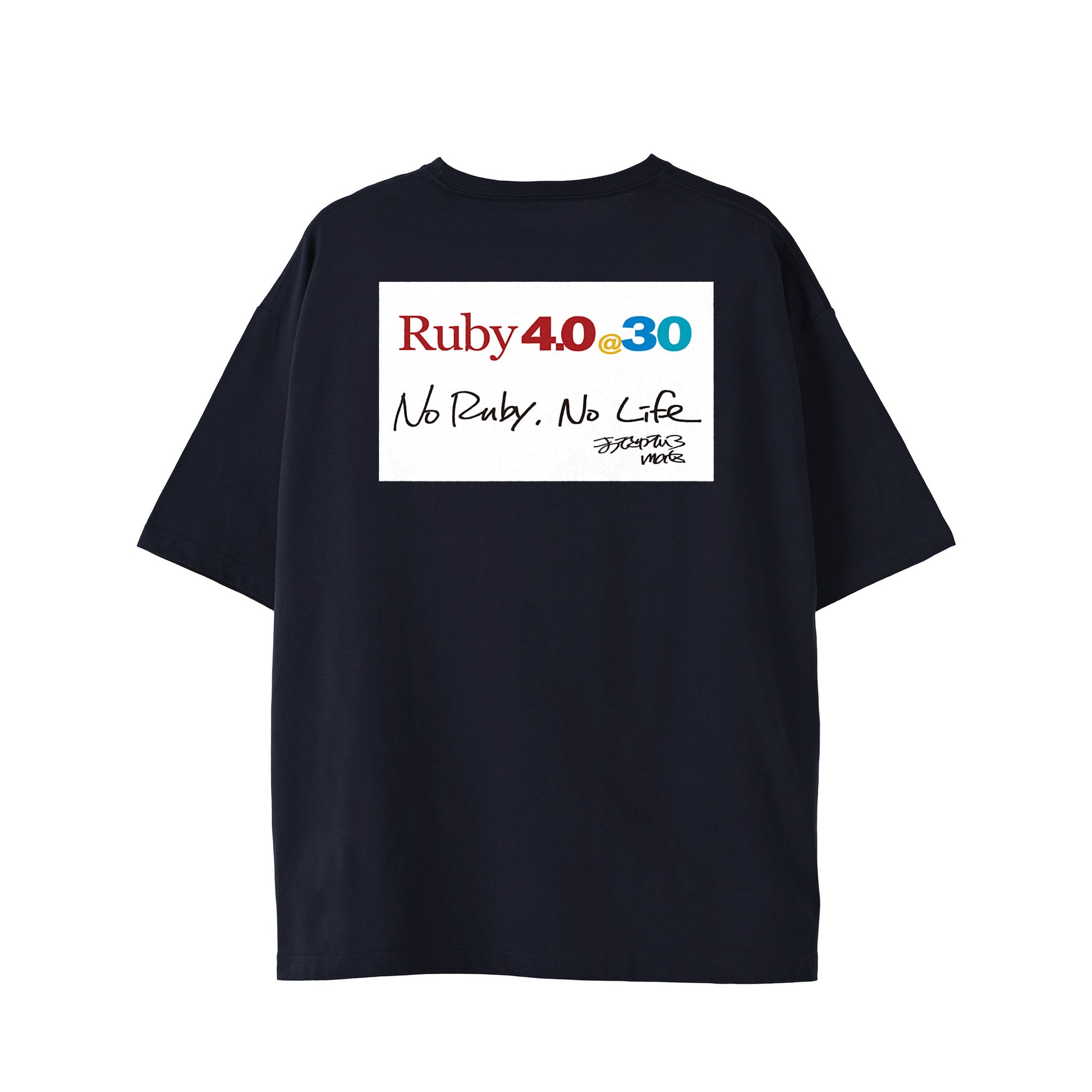 2025 ビッグシルエットTシャツ Ruby4.0 @ 30 No Ruby, No Life（背） navy image