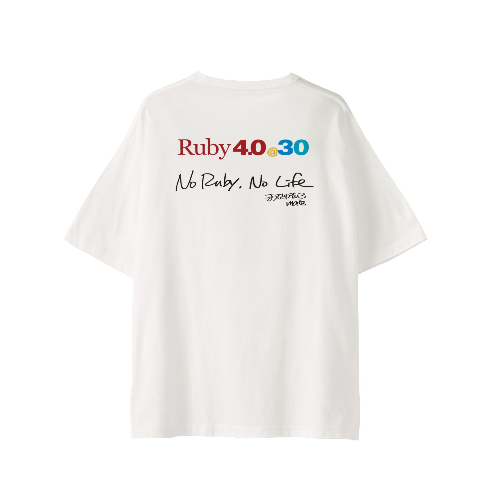 2025 ビッグシルエットTシャツ Ruby4.0 @ 30 No Ruby, No Life（背） white image