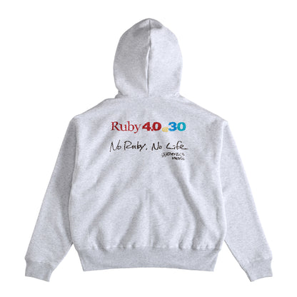 2025 パーカー (10oz)Ruby4.0 @ 30 No Ruby, No Life（背） ash image