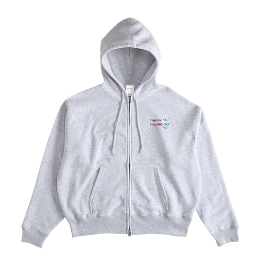 2025 パーカー (10oz)Ruby4.0 @ 30 Happy Ruby 30th!! 胸刺繍 ash image