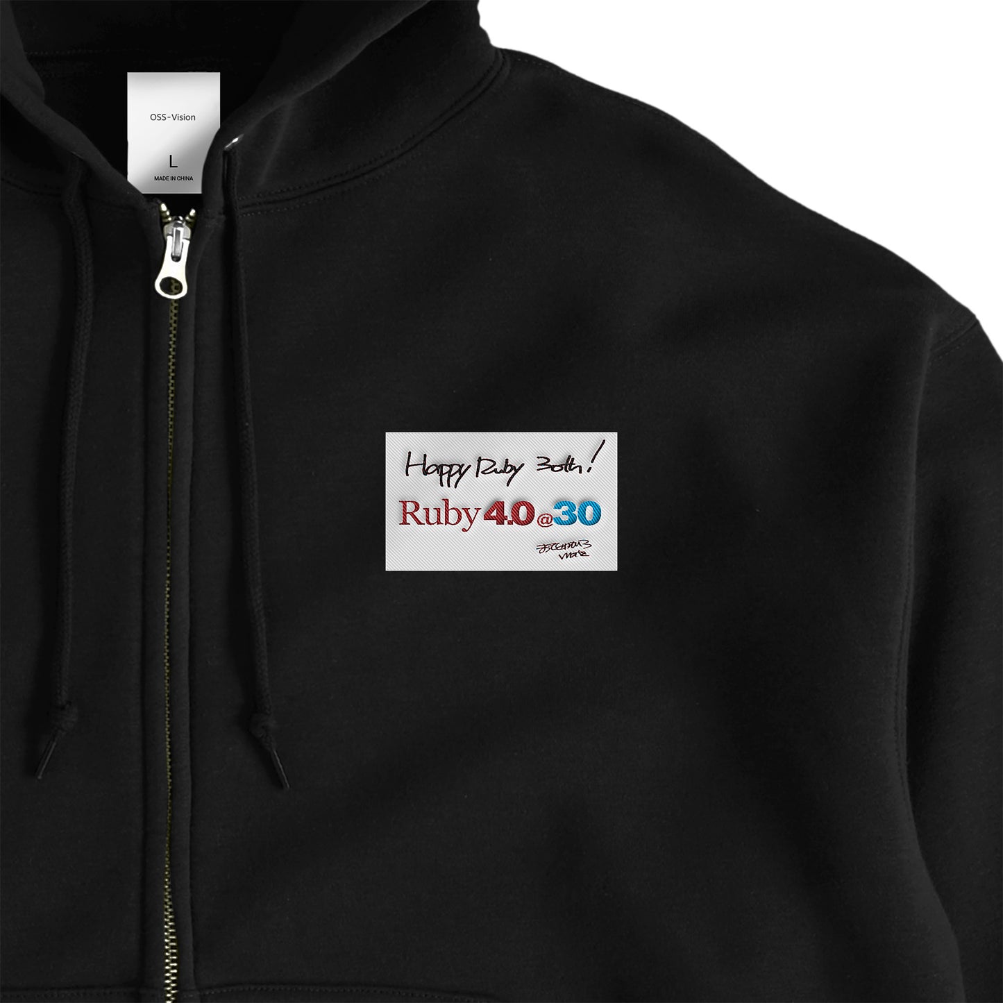 2025 パーカー (10oz)Ruby4.0 @ 30 Happy Ruby 30th!! 胸刺繍 black image