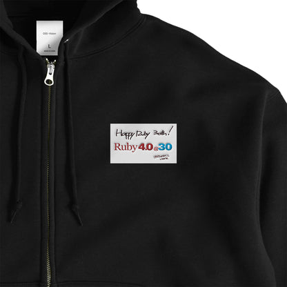 2025 パーカー (10oz)Ruby4.0 @ 30 Happy Ruby 30th!! 胸刺繍 black image