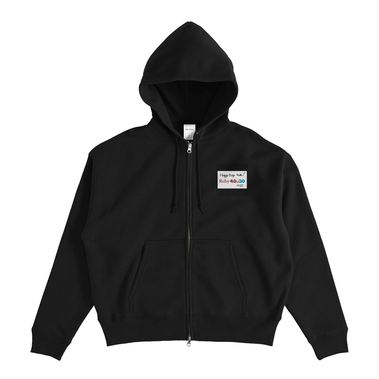 2025 パーカー (10oz)Ruby4.0 @ 30 Happy Ruby 30th!! 胸刺繍 black image