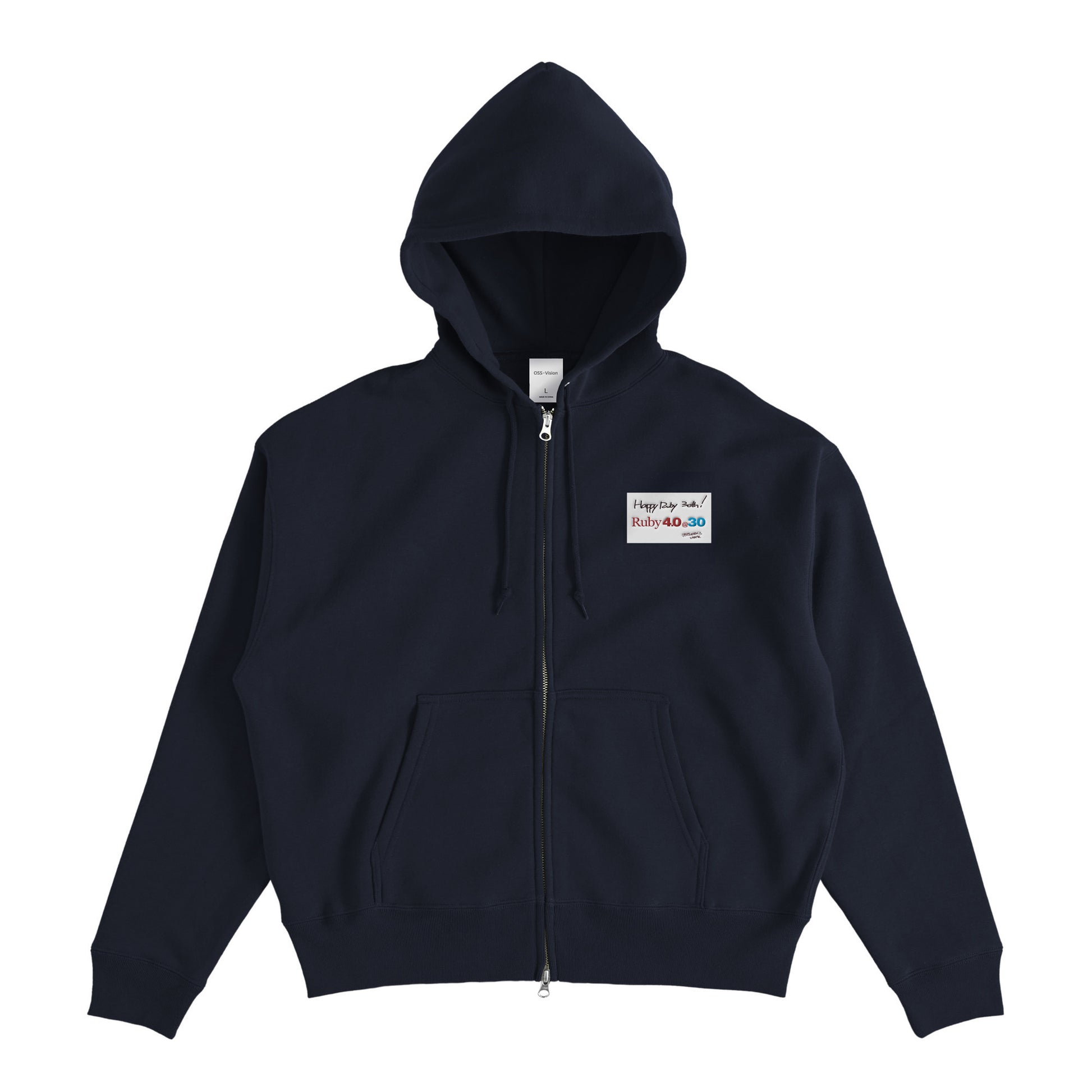 2025 パーカー (10oz)Ruby4.0 @ 30 Happy Ruby 30th!! 胸刺繍 navy image