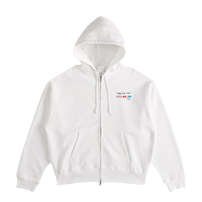 2025 パーカー (10oz)Ruby4.0 @ 30 Happy Ruby 30th!! 胸刺繍 white image