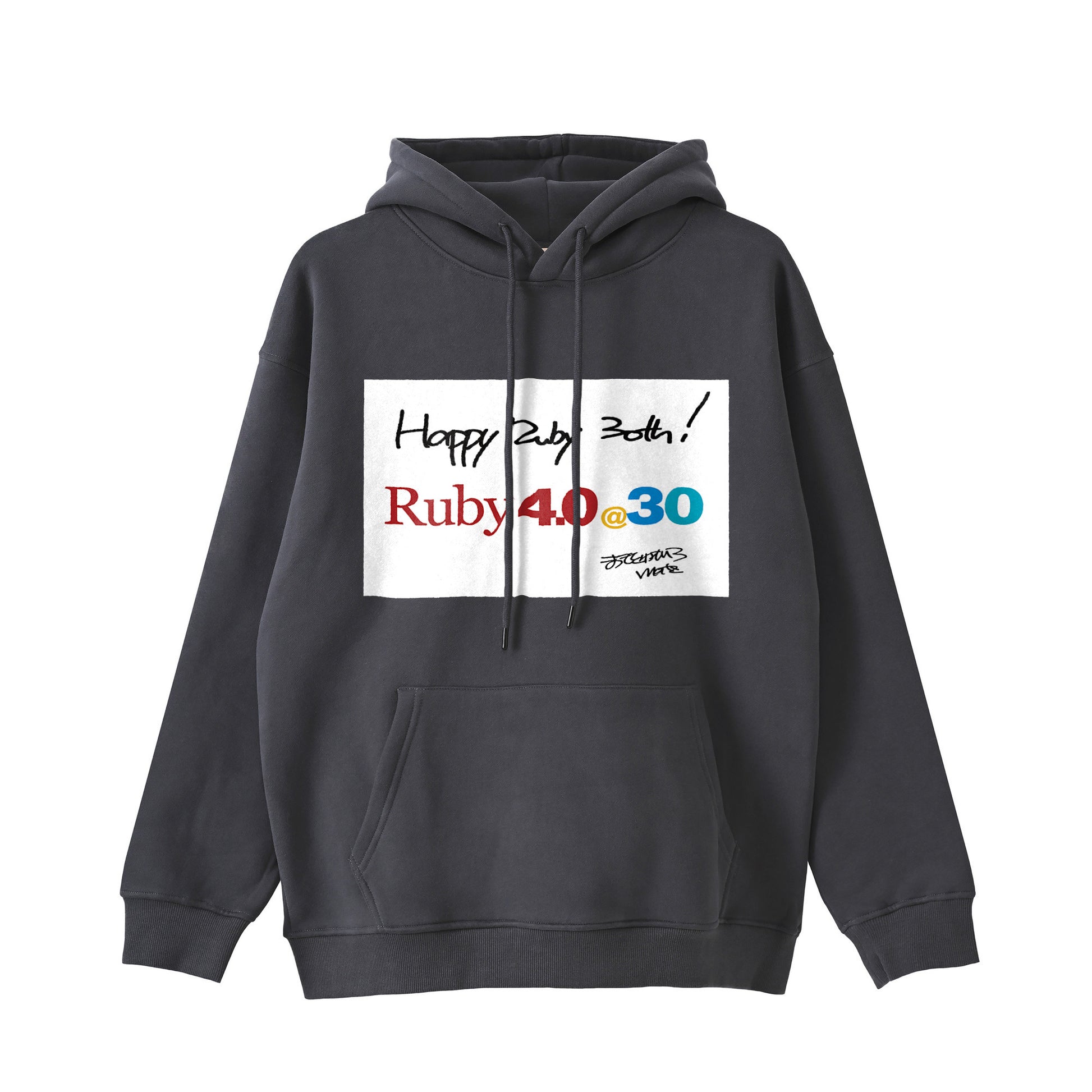 2025 パーカー (11.6oz)Ruby4.0 @ 30  Happy Ruby 30th!! （プリント） charcoal image