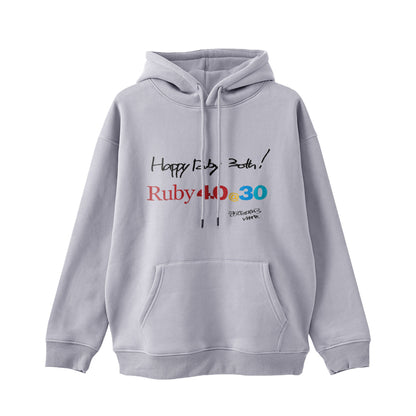 2025 パーカー (11.6oz)Ruby4.0 @ 30  Happy Ruby 30th!! （プリント） pastel-gray image