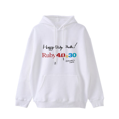 2025 パーカー (11.6oz)Ruby4.0 @ 30  Happy Ruby 30th!! （プリント） white image