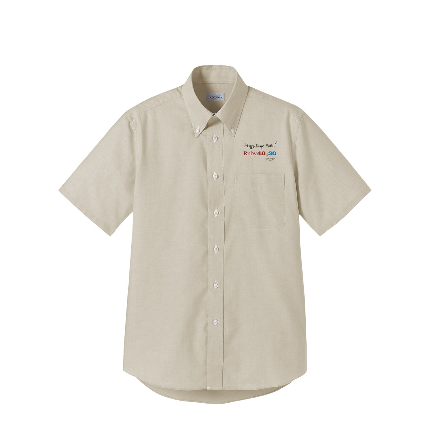 2025 ボタンダウンシャツ Ruby4.0 @ 30 胸刺繍（長袖 ） beige image