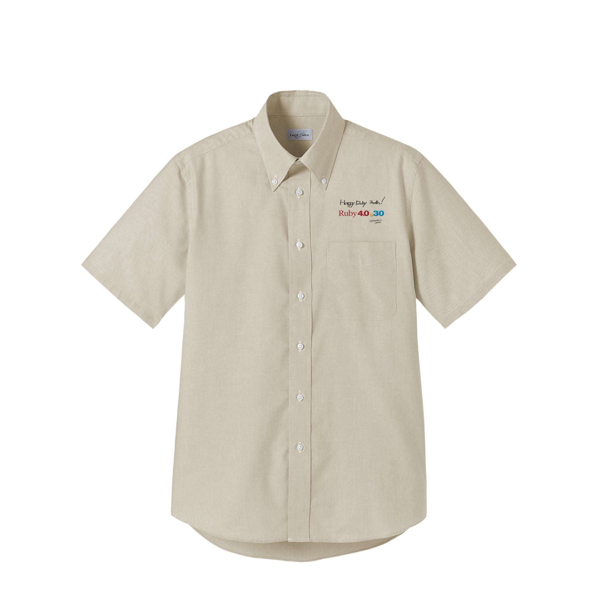 2025 ボタンダウンシャツ Ruby4.0 @ 30 胸刺繍（長袖 ） beige image