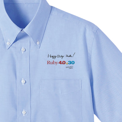 2025 ボタンダウンシャツ Ruby4.0 @ 30 胸刺繍（長袖 ） blue image