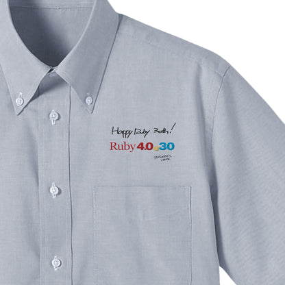 2025 ボタンダウンシャツ Ruby4.0 @ 30 胸刺繍（長袖 ） gray image