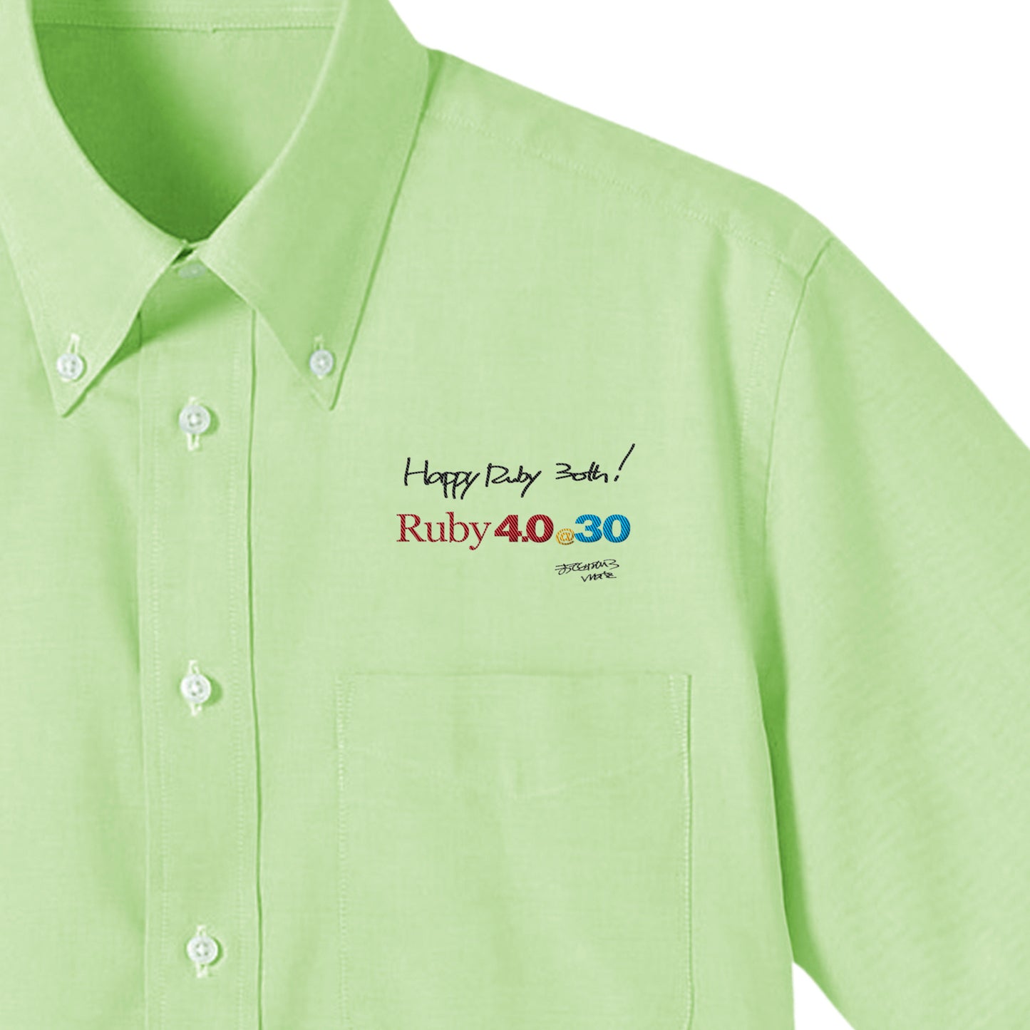 2025 ボタンダウンシャツ Ruby4.0 @ 30 胸刺繍（長袖 ） olive image