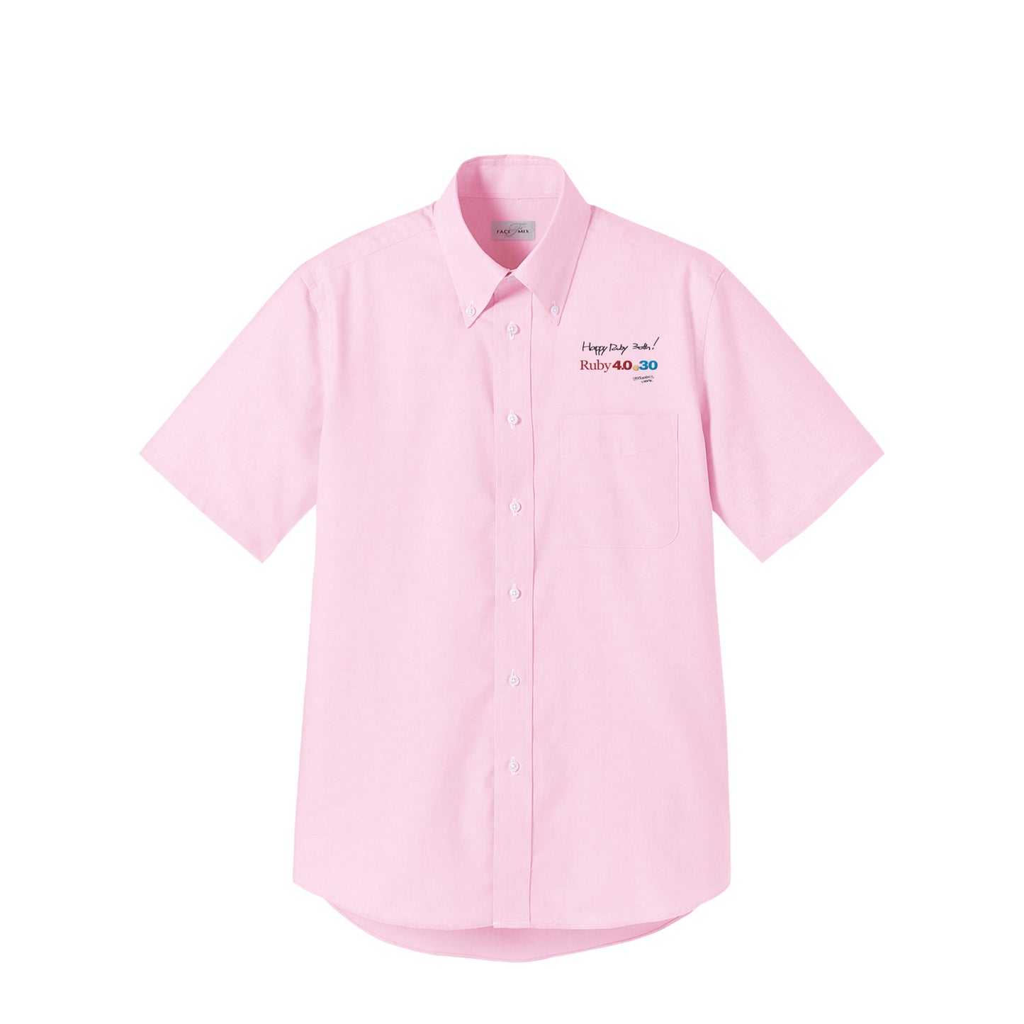 2025 ボタンダウンシャツ Ruby4.0 @ 30 胸刺繍（長袖 ） pink image