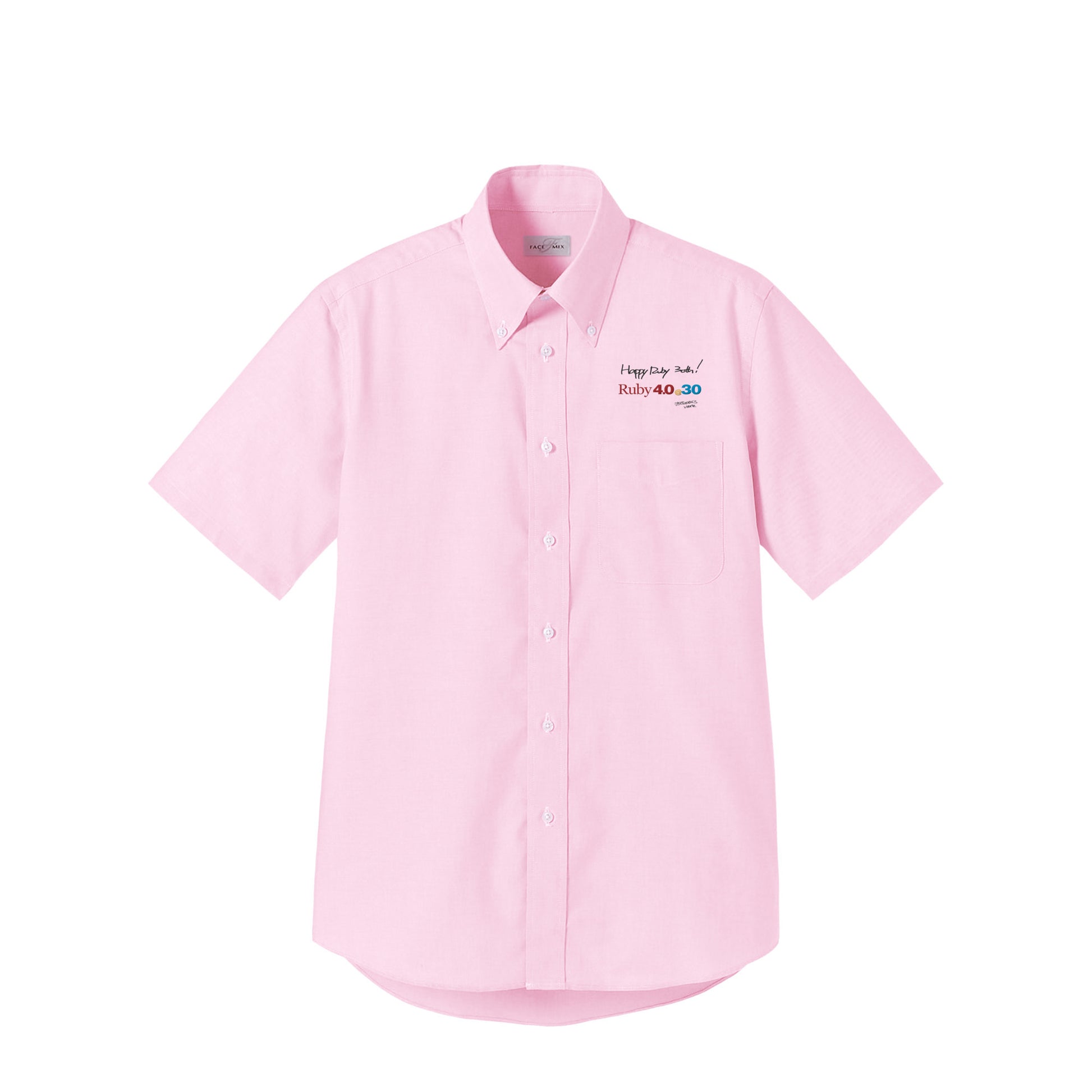 2025 ボタンダウンシャツ Ruby4.0 @ 30 胸刺繍（長袖 ） pink image
