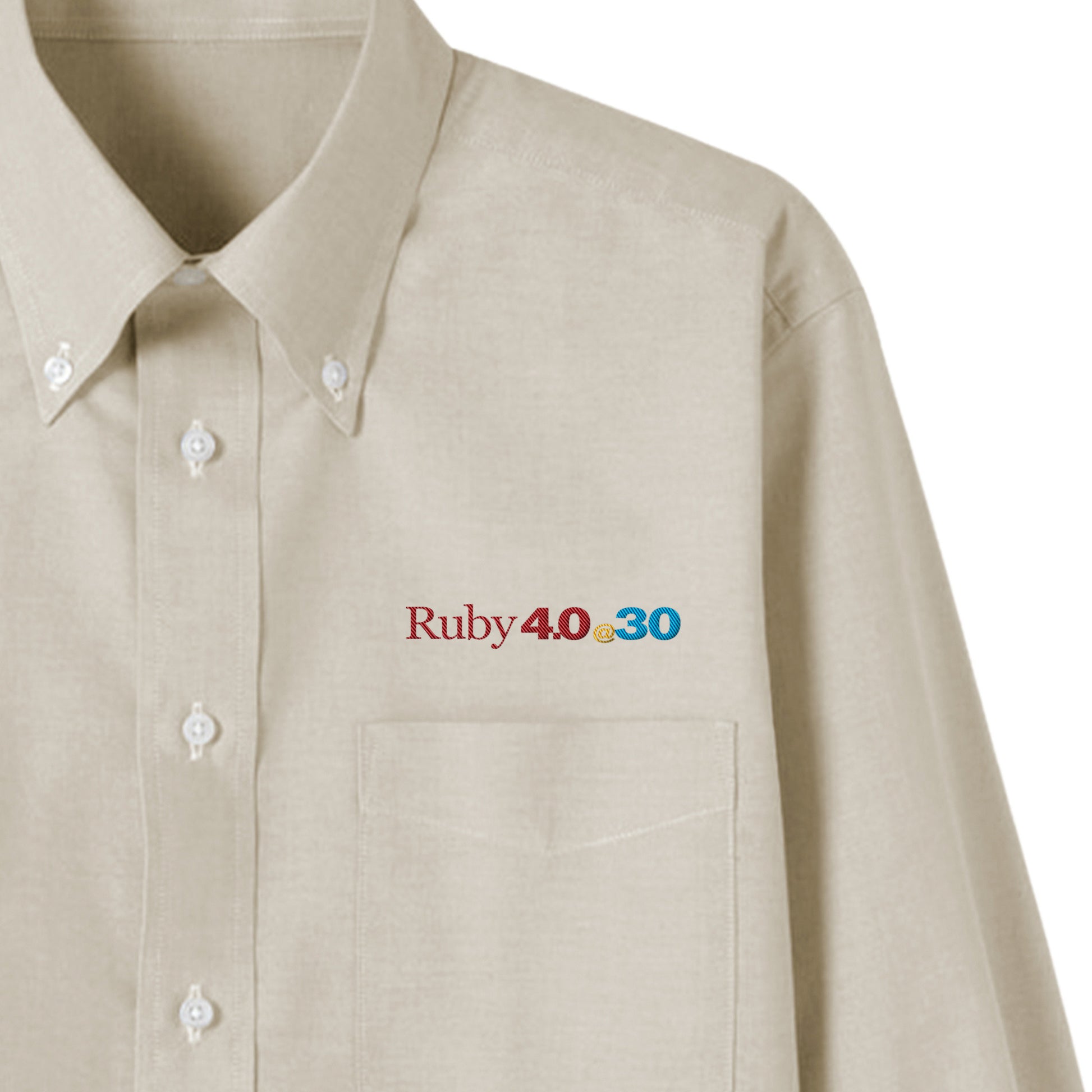 2025 ボタンダウンシャツ Ruby4.0 @ 30 胸刺繍（長袖 ） beige image