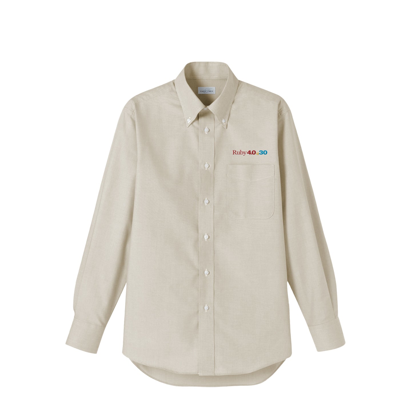 2025 ボタンダウンシャツ Ruby4.0 @ 30 胸刺繍（長袖 ） beige image