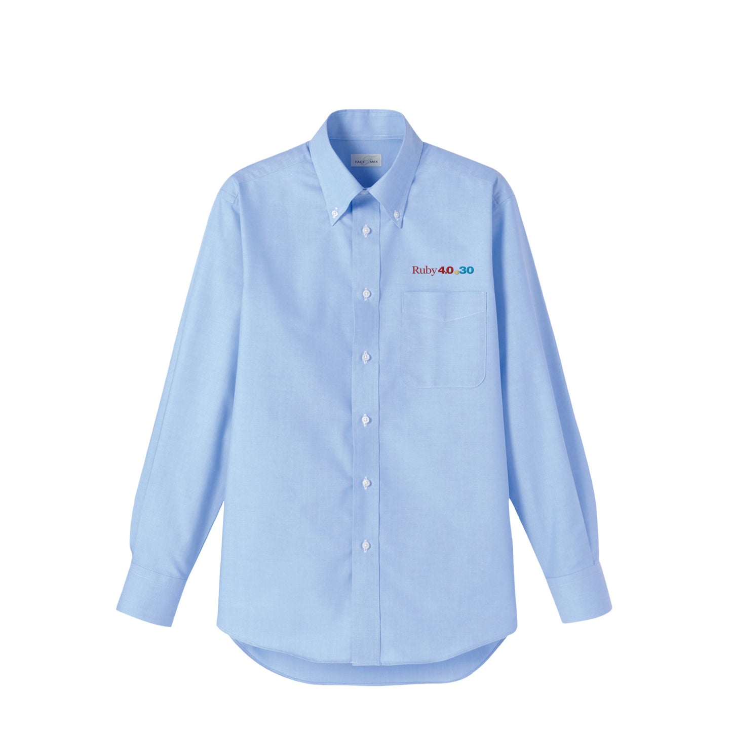 2025 ボタンダウンシャツ Ruby4.0 @ 30 胸刺繍（長袖 ） blue image