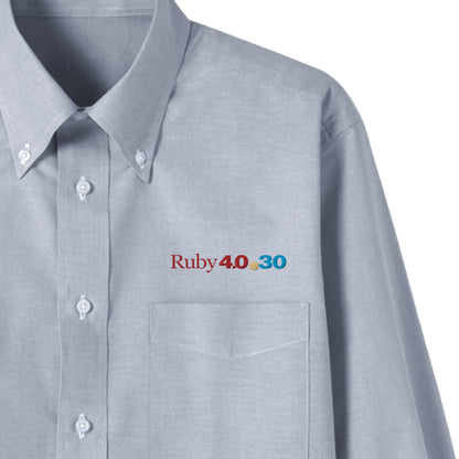 2025 ボタンダウンシャツ Ruby4.0 @ 30 胸刺繍（長袖 ） gray image