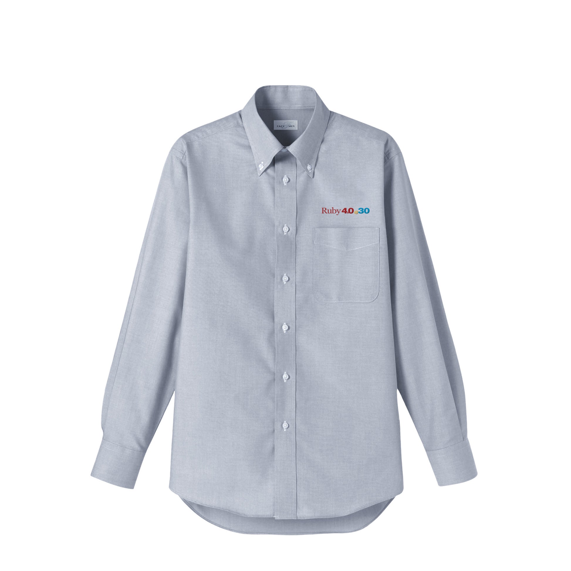 2025 ボタンダウンシャツ Ruby4.0 @ 30 胸刺繍（長袖 ） gray image