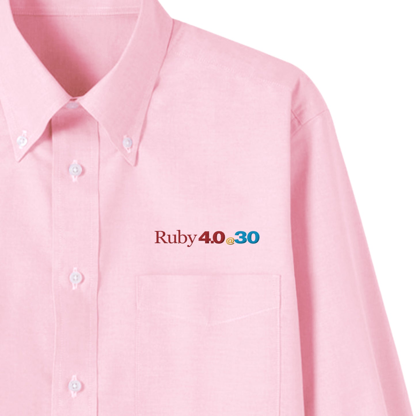2025 ボタンダウンシャツ Ruby4.0 @ 30 胸刺繍（長袖 ） pink image
