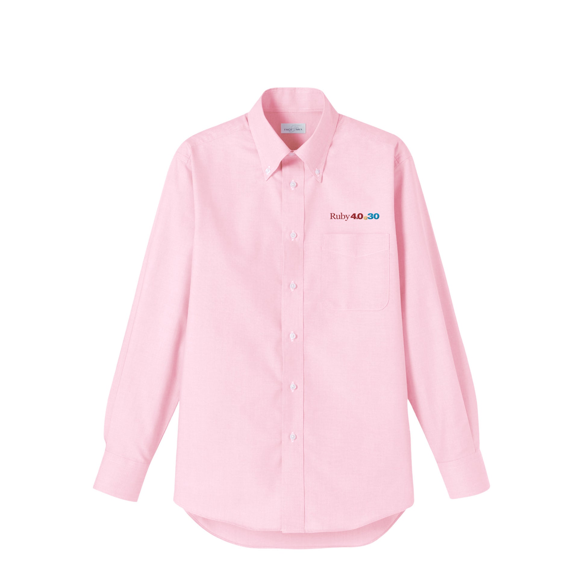 2025 ボタンダウンシャツ Ruby4.0 @ 30 胸刺繍（長袖 ） pink image