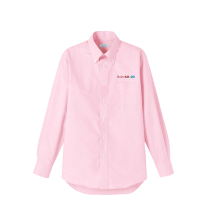 2025 ボタンダウンシャツ Ruby4.0 @ 30 胸刺繍（長袖 ） pink image
