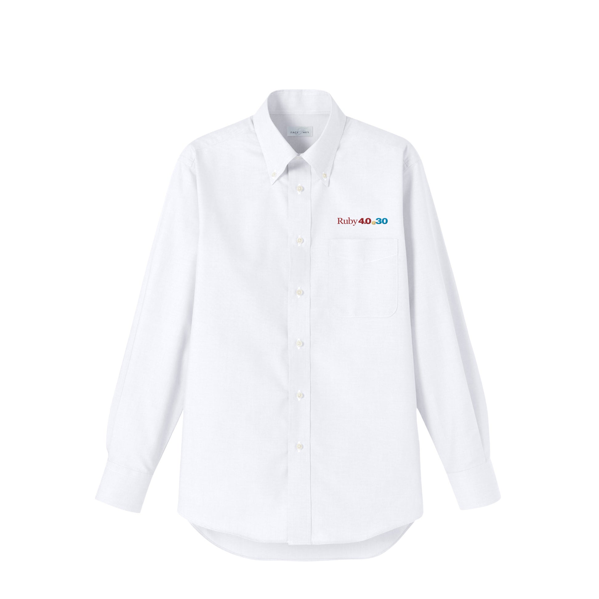 2025 ボタンダウンシャツ Ruby4.0 @ 30 胸刺繍（長袖 ） white image
