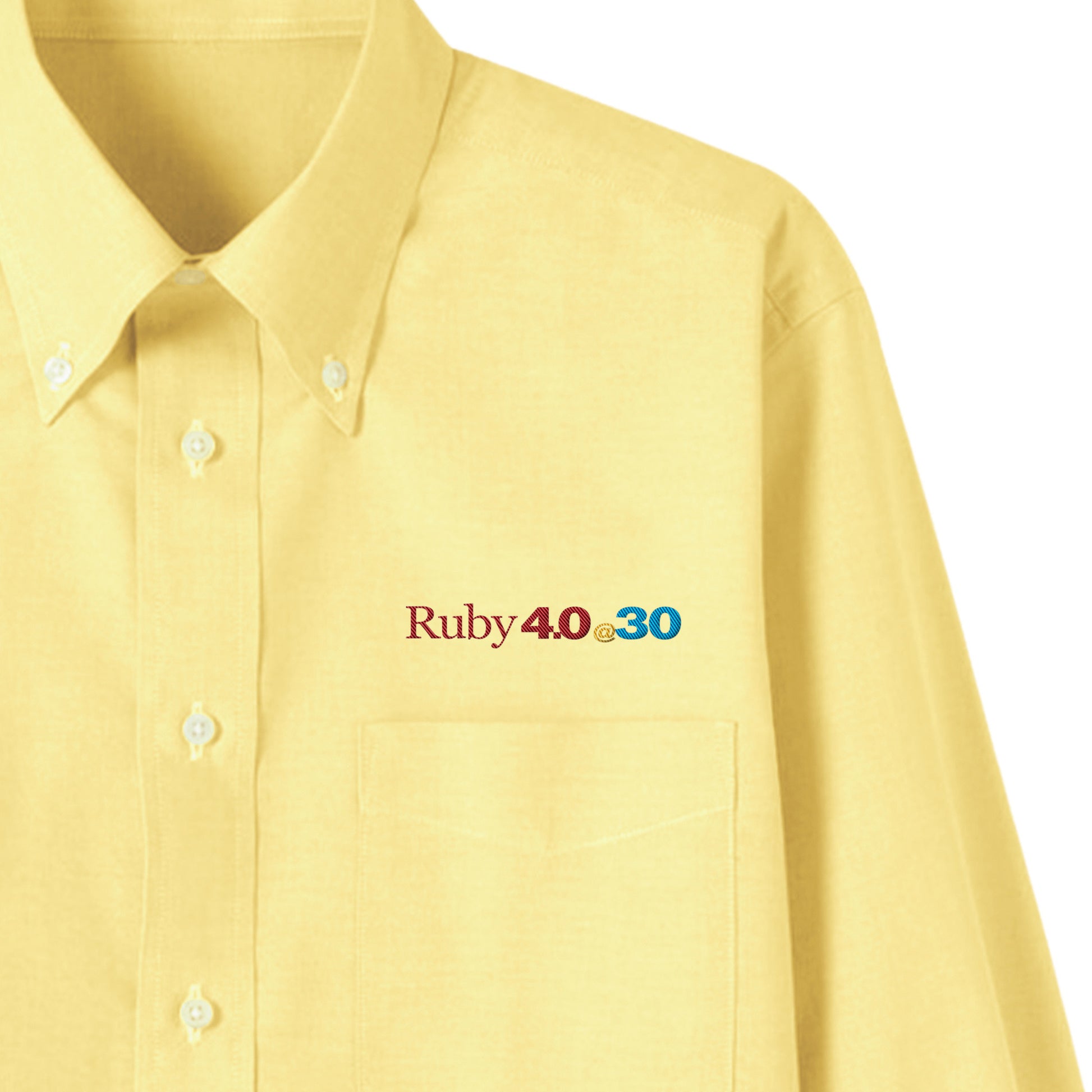 2025 ボタンダウンシャツ Ruby4.0 @ 30 胸刺繍（長袖 ） yellow image