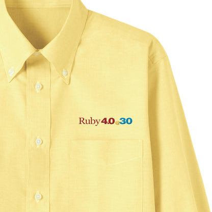 2025 ボタンダウンシャツ Ruby4.0 @ 30 胸刺繍（長袖 ） yellow image