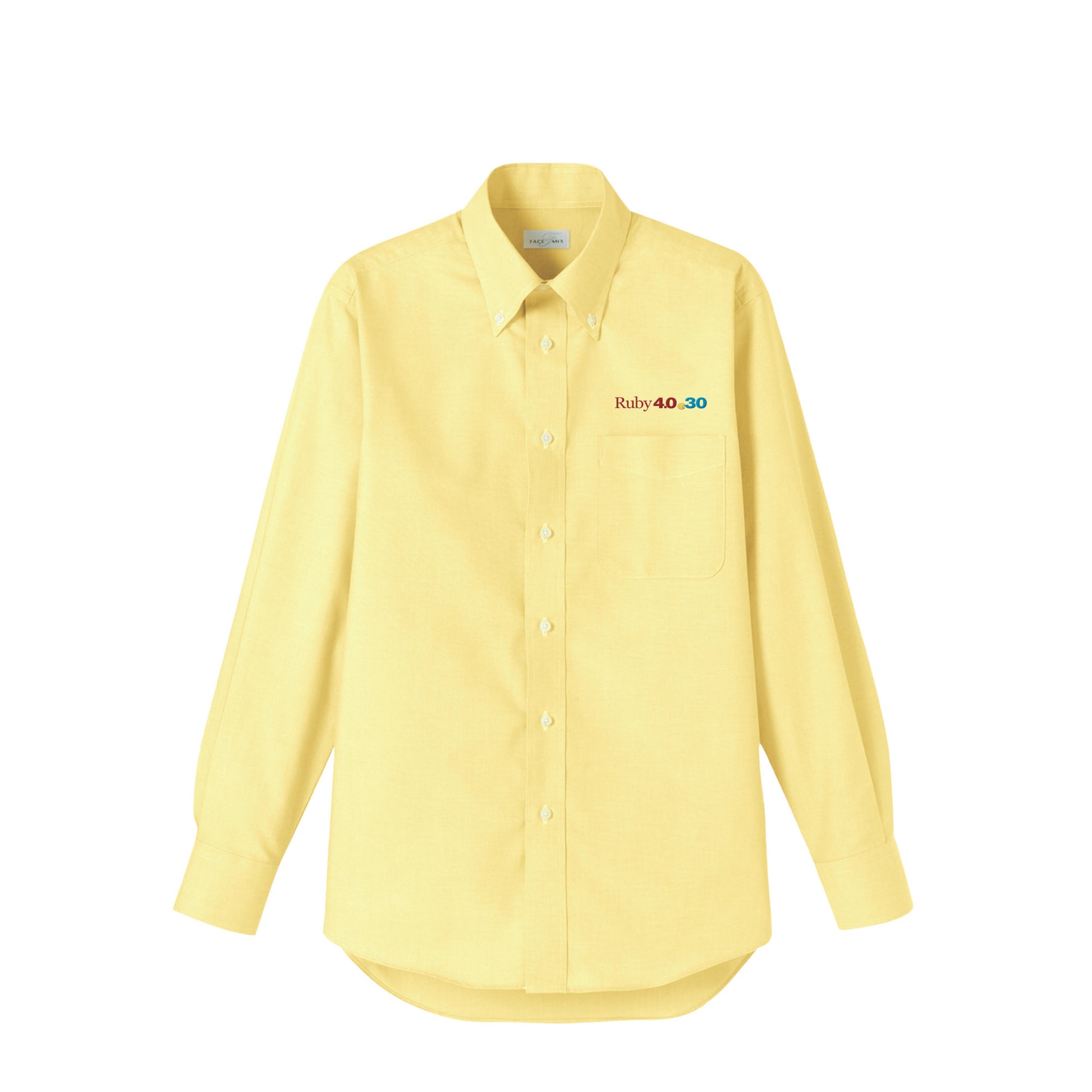 2025 ボタンダウンシャツ Ruby4.0 @ 30 胸刺繍（長袖 ） yellow image