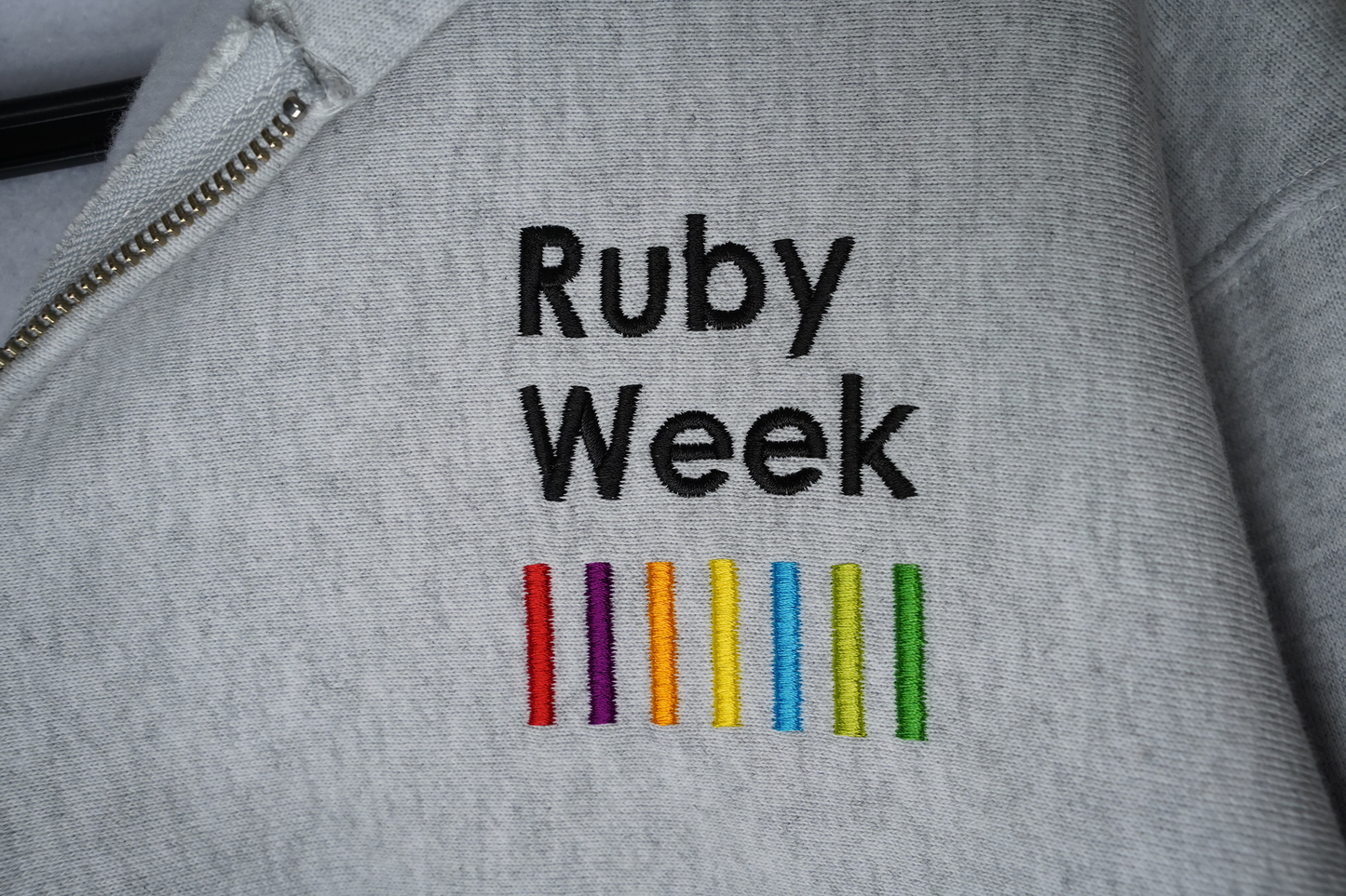 463 ジップパーカー Ruby Week 3 (刺繍)