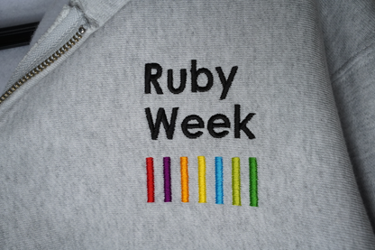 463 ジップパーカー Ruby Week 3 (刺繍)