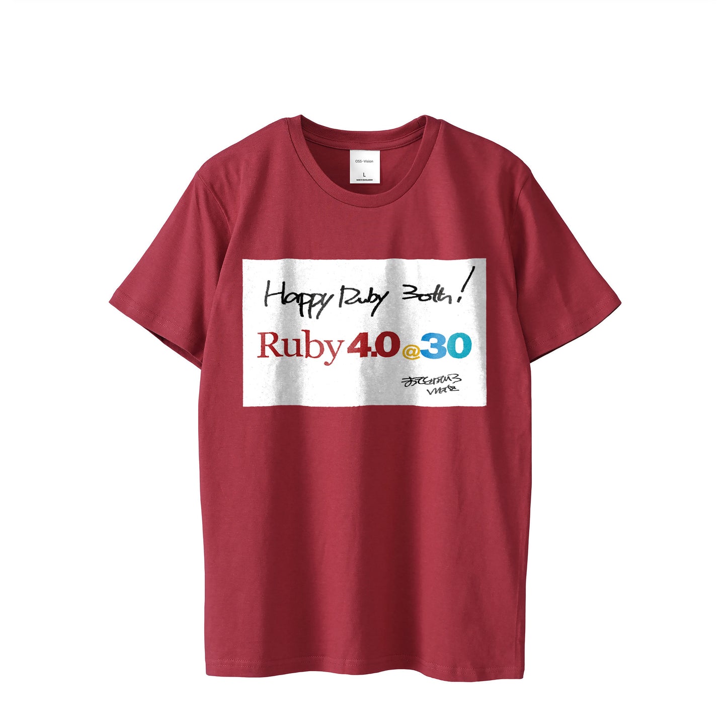 2025 Tシャツ Ruby4.0 @ 30 Happy Ruby 30th!! （プリント） burgundy image