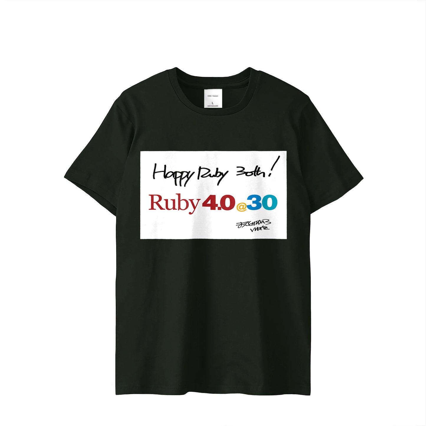 2025 Tシャツ Ruby4.0 @ 30 Happy Ruby 30th!! （プリント） black image