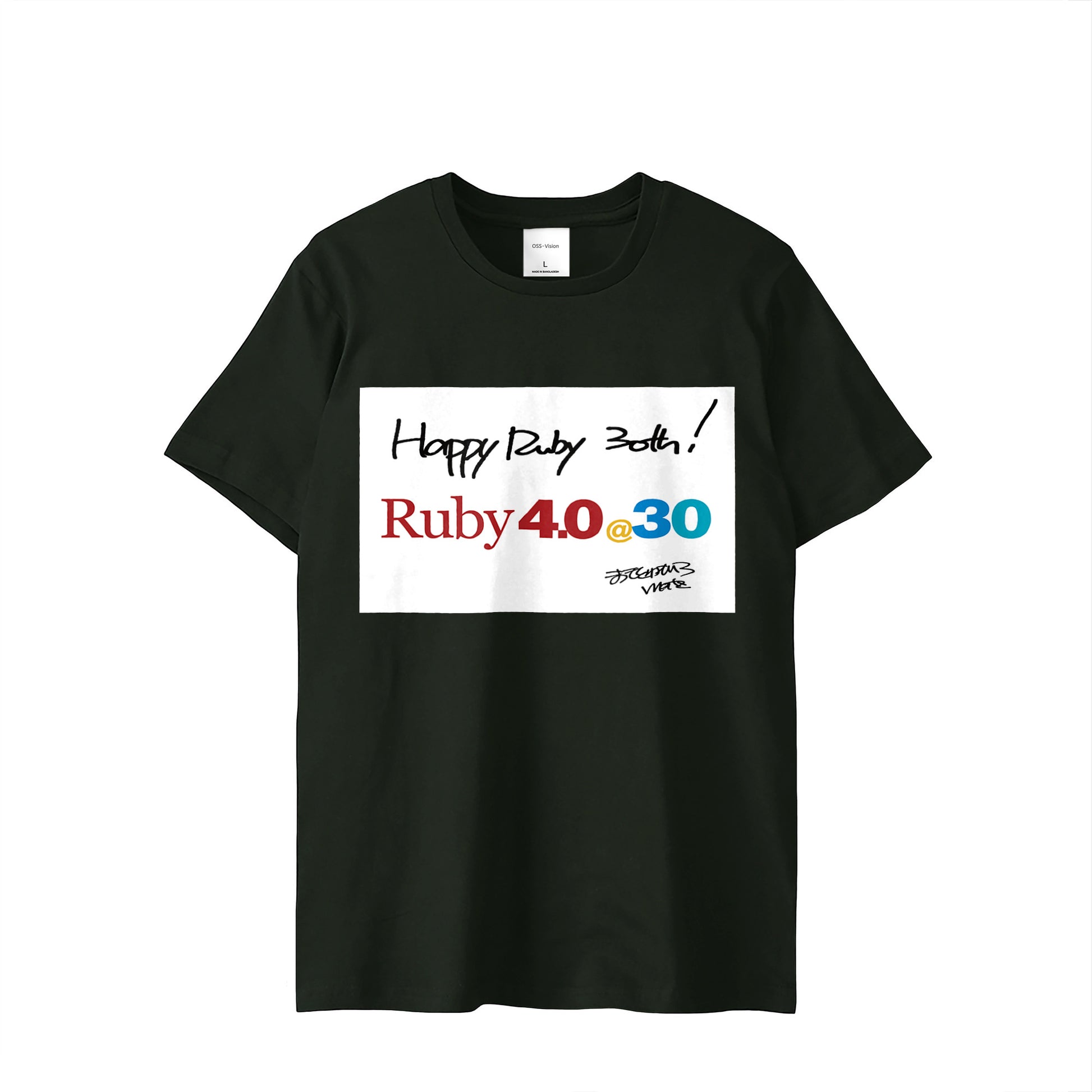 2025 Tシャツ Ruby4.0 @ 30 Happy Ruby 30th!! （プリント） black image