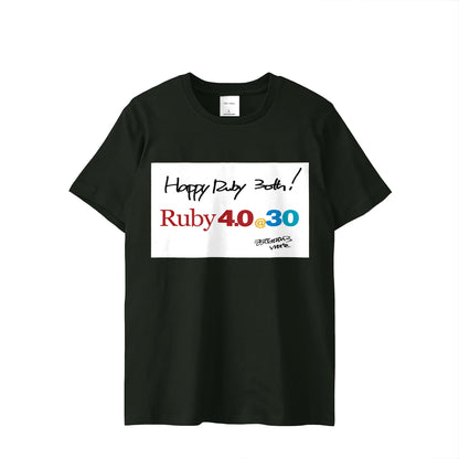 2025 Tシャツ Ruby4.0 @ 30 Happy Ruby 30th!! （プリント） black image