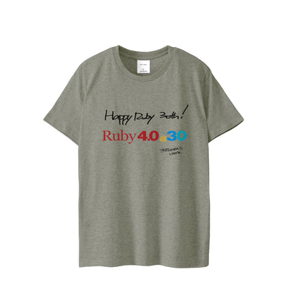 2025 Tシャツ Ruby4.0 @ 30 Happy Ruby 30th!! （プリント） gray image