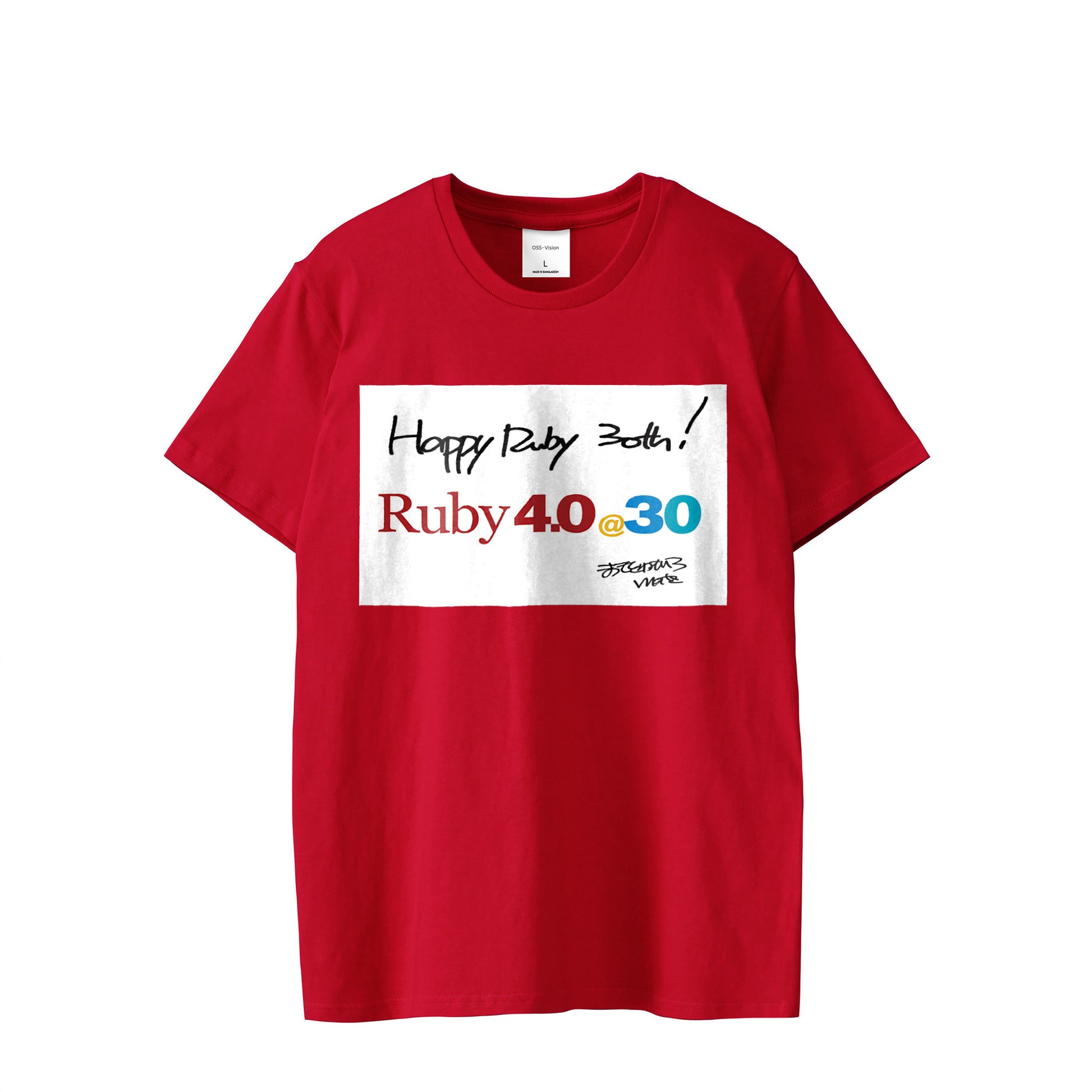 2025 Tシャツ Ruby4.0 @ 30 Happy Ruby 30th!! （プリント） red image