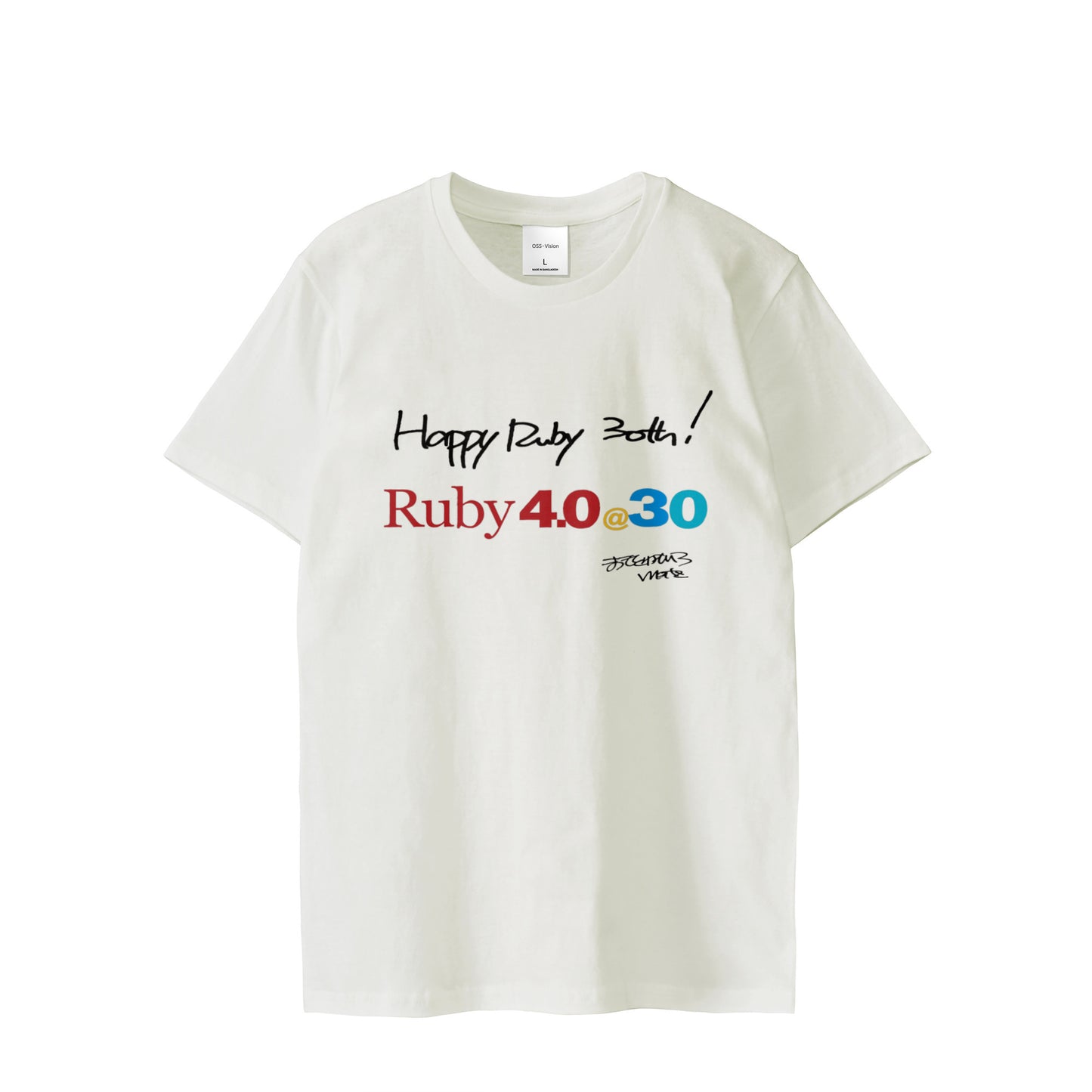 2025 Tシャツ Ruby4.0 @ 30 Happy Ruby 30th!! （プリント） white image
