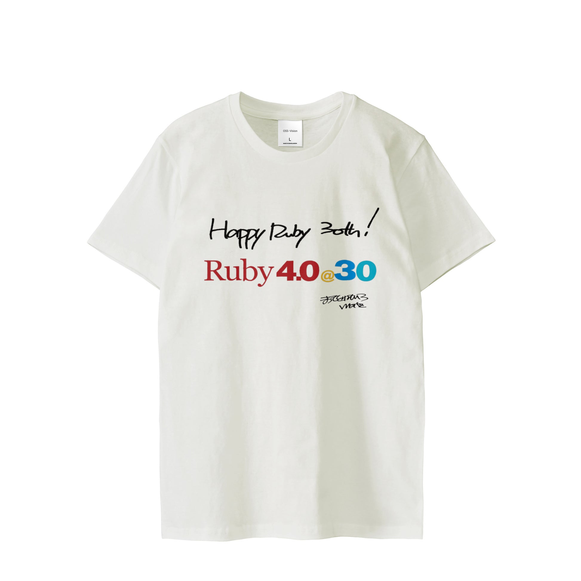2025 Tシャツ Ruby4.0 @ 30 Happy Ruby 30th!! （プリント） white image