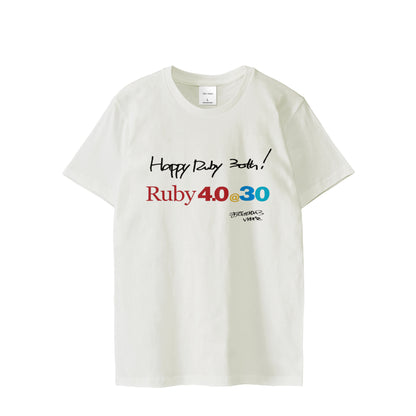 2025 Tシャツ Ruby4.0 @ 30 Happy Ruby 30th!! （プリント） white image