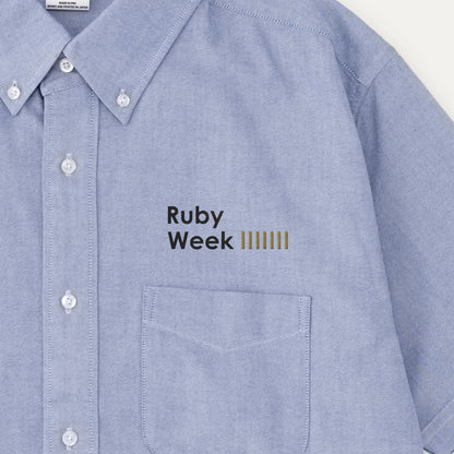 472 ボタンダウンシャツ RubyWeek 胸刺繍（半袖）