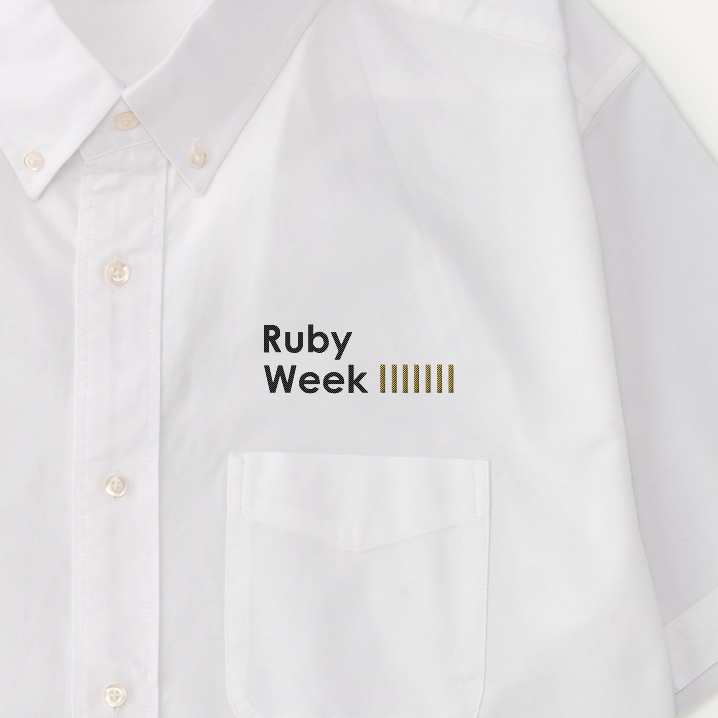 472 ボタンダウンシャツ RubyWeek 胸刺繍（半袖）