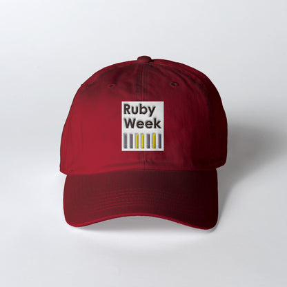 483 コットンキャップ Ruby Week 3 (刺繍)